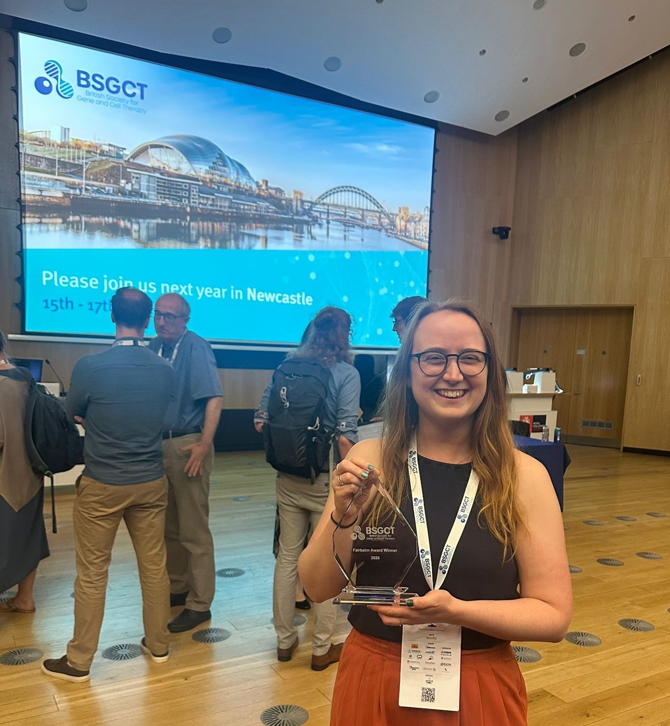 Jess Orr with her BSGCT Fairbairn Award